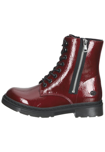 Dockers Stiefelette Lederimitat Rot Lack Warmfutter - surf4shoes