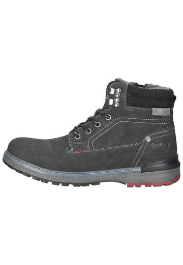 Dockers Stiefelette Lederimitat Schwarz/Grau Warmfutter - surf4shoes