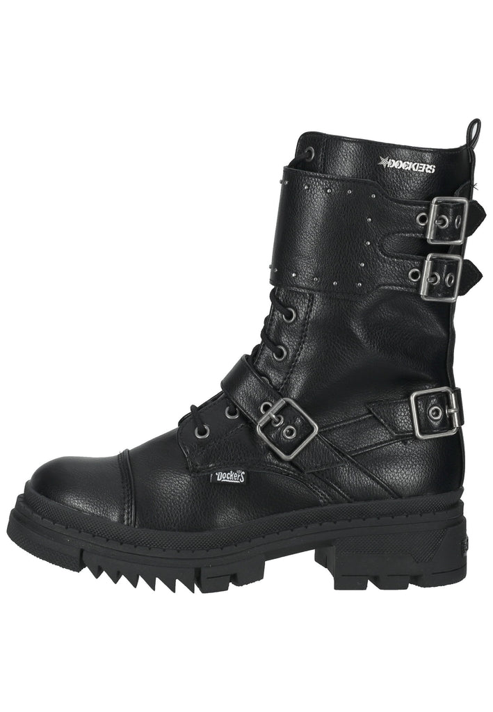 Dockers Stiefelette Lederimitat Schwarz Warmfutter - surf4shoes