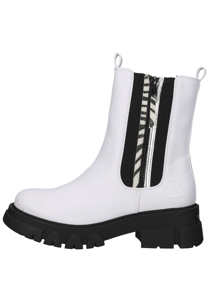 Dockers Stiefelette Lederimitat Weiß - surf4shoes