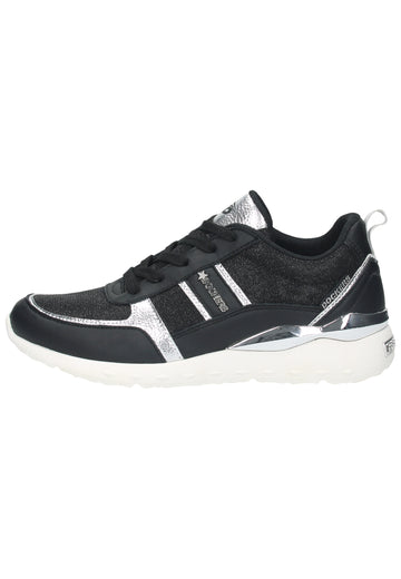Dockers Sneaker Lederimitat Schwarz/Silber - surf4shoes