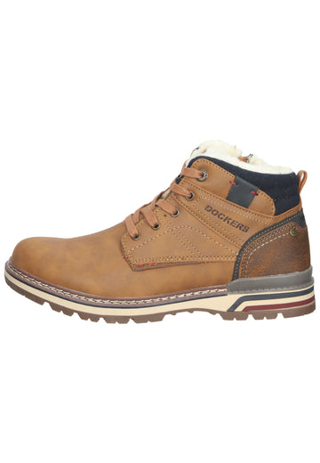 Dockers Stiefelette Lederimitat Cognac Warmfutter - surf4shoes