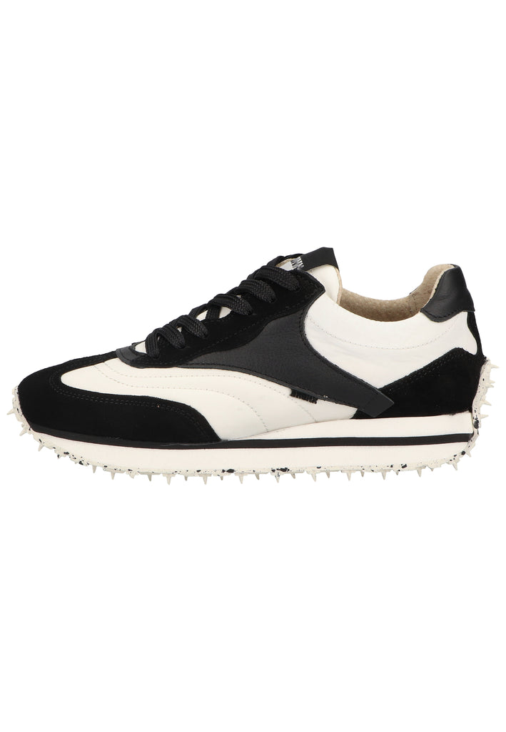 Bronx Sneaker Leder/Textil Schwarz/Weiß - surf4shoes