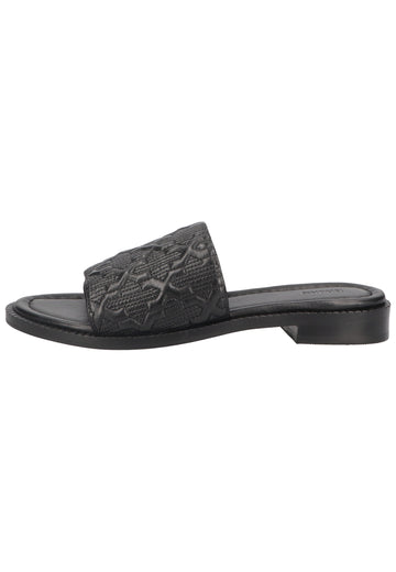 Bronx Pantoletten Leder Schwarz - surf4shoes