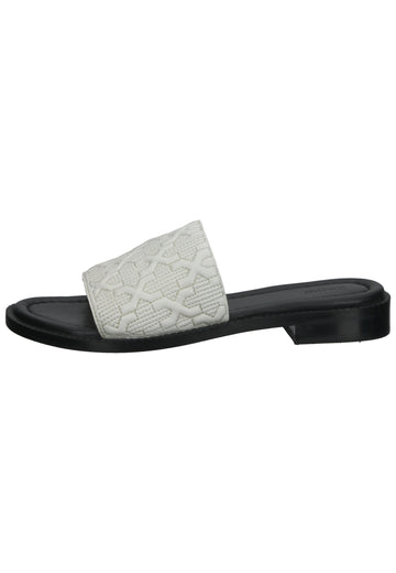 Bronx Pantoletten Leder Schwarz/Weiß - surf4shoes