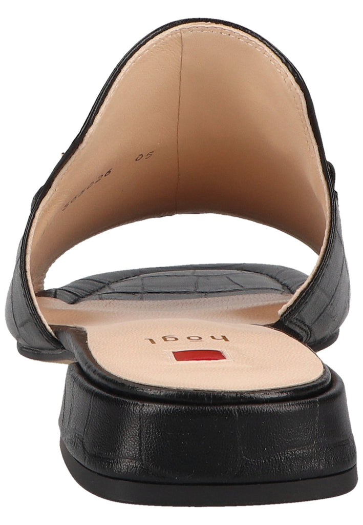 Högl Pantoletten Leder Schwarz - surf4shoes