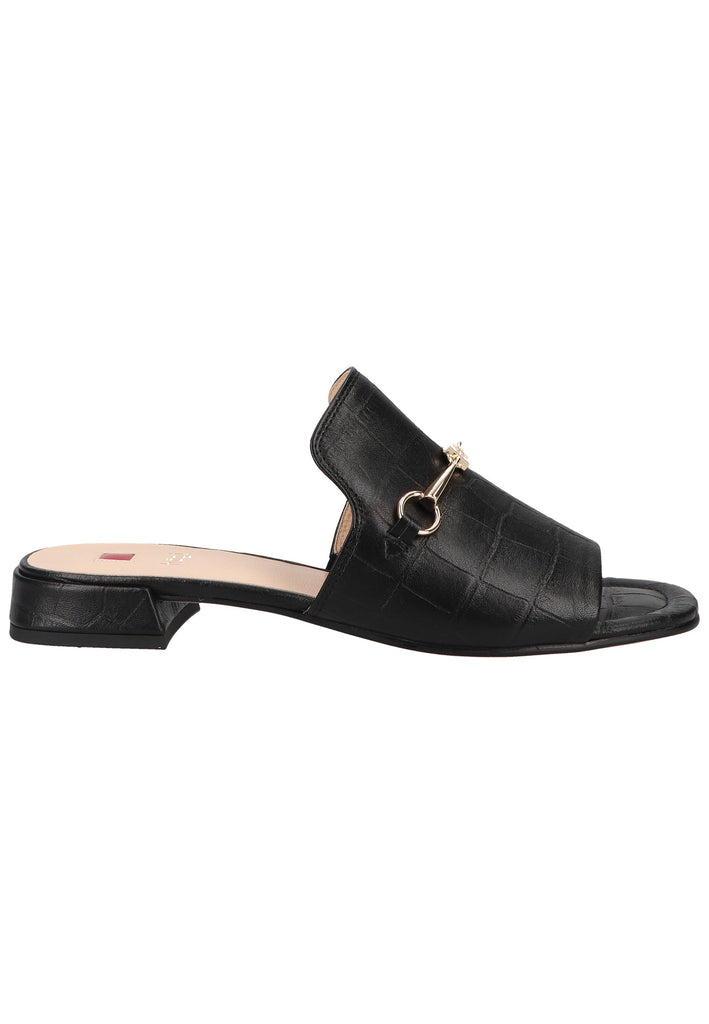 Högl Pantoletten Leder Schwarz - surf4shoes