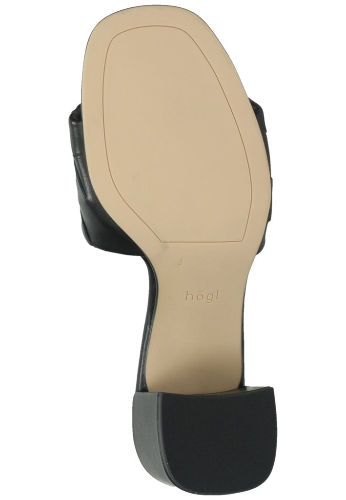 Högl Pantoletten Leder Schwarz - surf4shoes