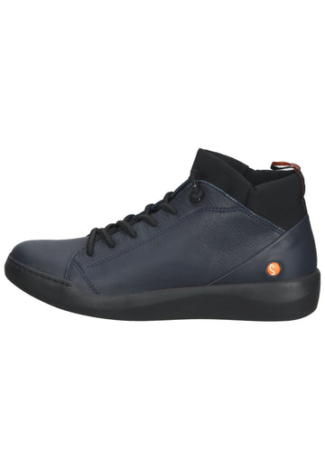 softinos Sneaker Leder Navy/Schwarz - surf4shoes