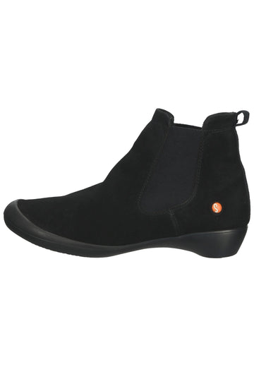 softinos Stiefelette Leder Schwarz - surf4shoes