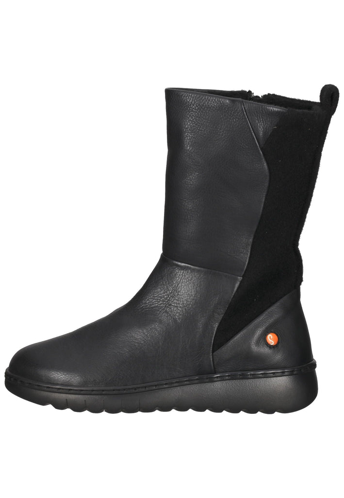 softinos Stiefelette Leder Schwarz - surf4shoes