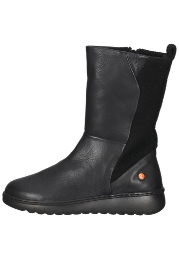softinos Stiefelette Leder Schwarz - surf4shoes