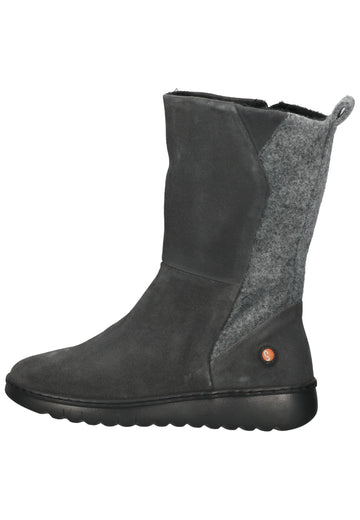 softinos Stiefelette Veloursleder Grau - surf4shoes
