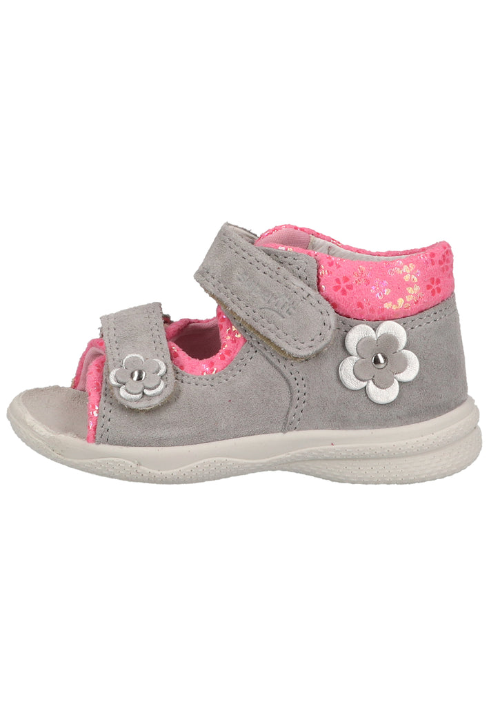 Superfit Sandalen Veloursleder/Textil Hellgrau - surf4shoes