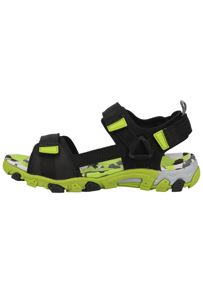 Superfit Sandalen Lederimitat/Textil Schwarz/Grün - surf4shoes