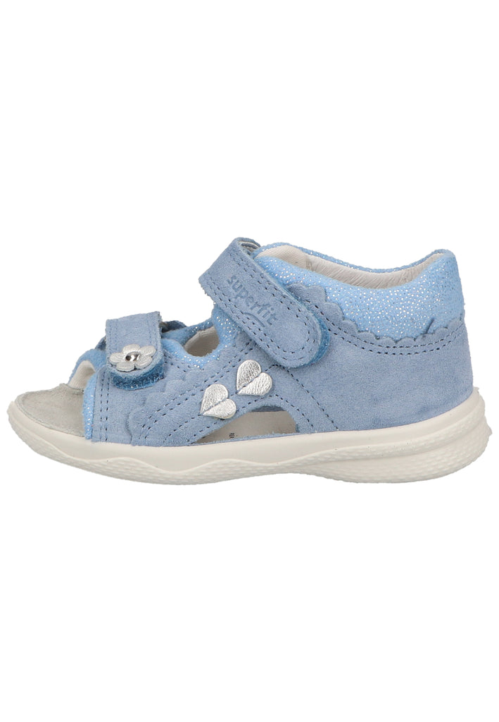 Superfit Sandalen Veloursleder/Textil Hellblau - surf4shoes