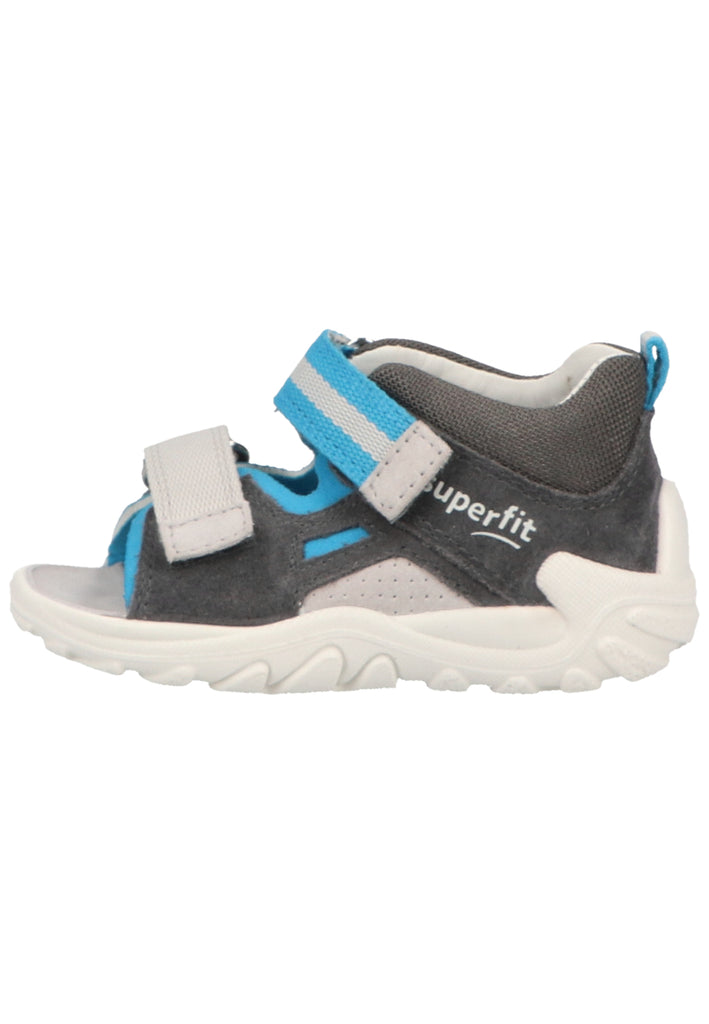 Superfit Sandalen Veloursleder/Textil Grau/Blau - surf4shoes