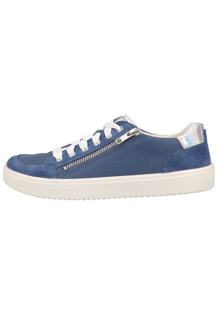 Superfit Sneaker Leder Blau/Silber - surf4shoes