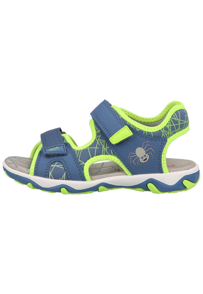 Superfit Sandalen Lederimitat/Textil Blau/Gelb - surf4shoes