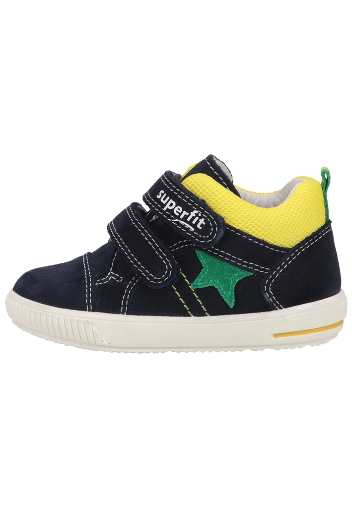 Superfit Sneaker Veloursleder/Textil Blau/Gelb - surf4shoes