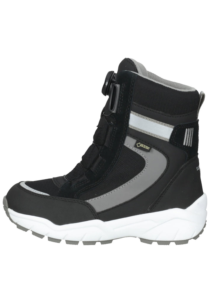 Superfit Stiefel Lederimitat Schwarz/Hellgrau Warmfutter - surf4shoes