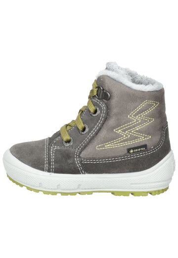 Superfit Sneaker Veloursleder Grau/Grün Warmfutter - surf4shoes