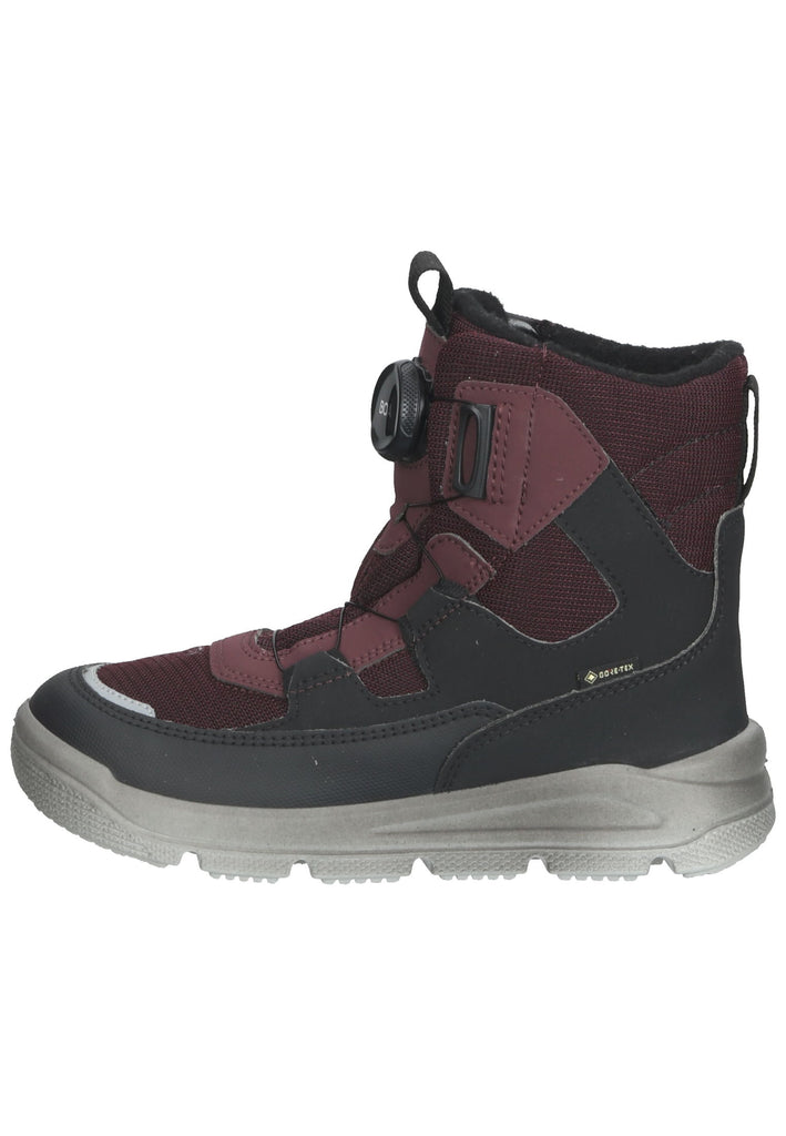 Superfit Stiefelette Lederimitat Schwarz/Rot Warmfutter - surf4shoes