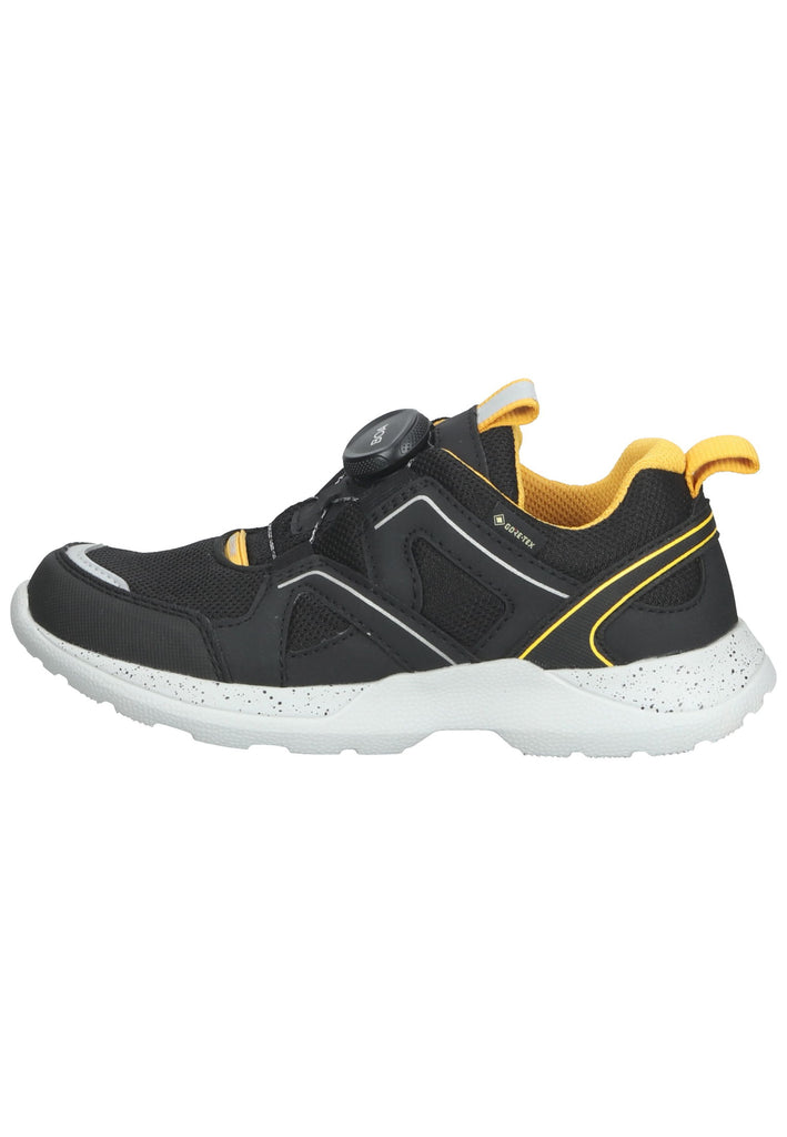 Superfit Sneaker Lederimitat Schwarz/Gelb - surf4shoes