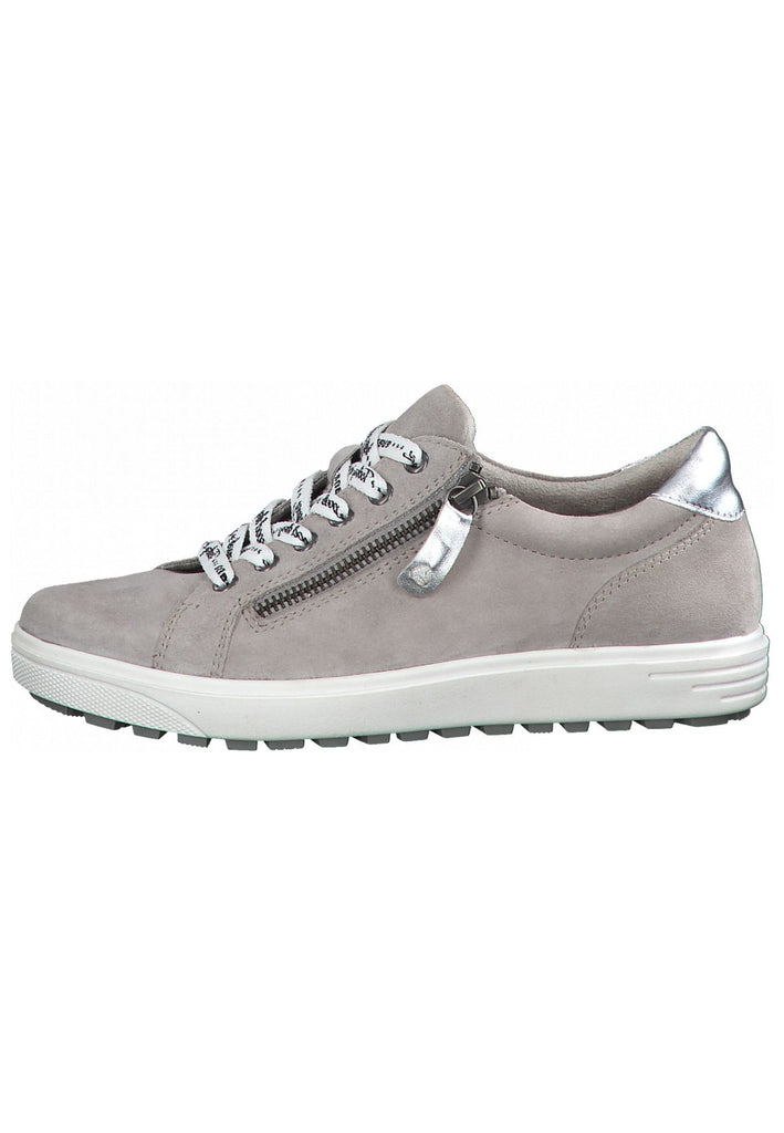 Jana Sneaker Leder/Synthetik Hellgrau - surf4shoes