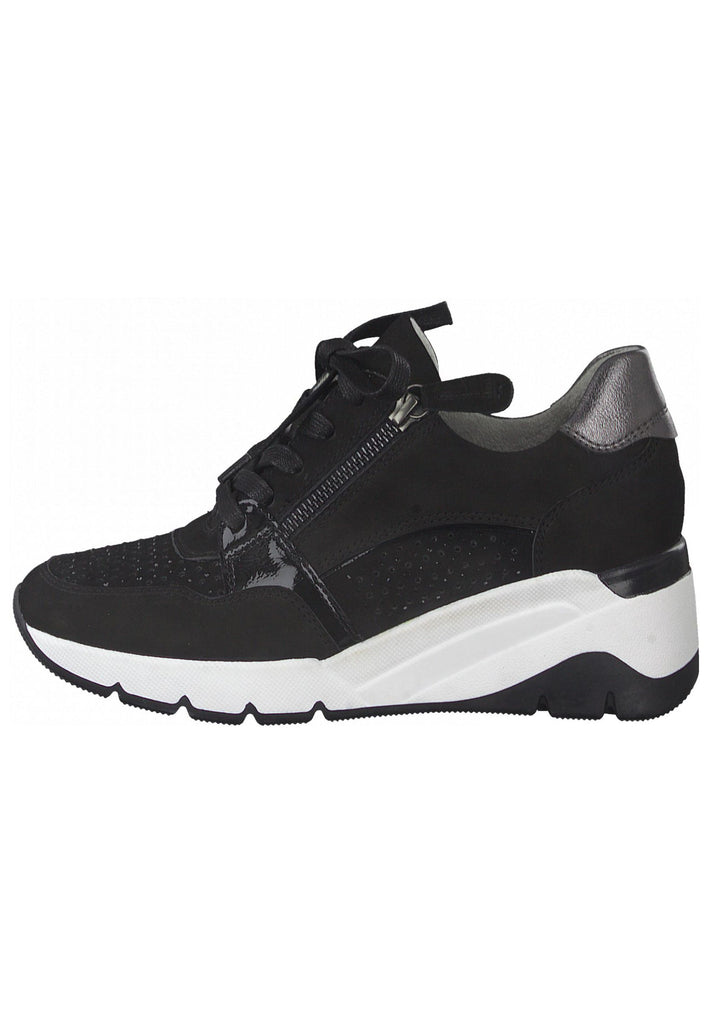 Jana Sneaker Leder/Synthetik Schwarz - surf4shoes