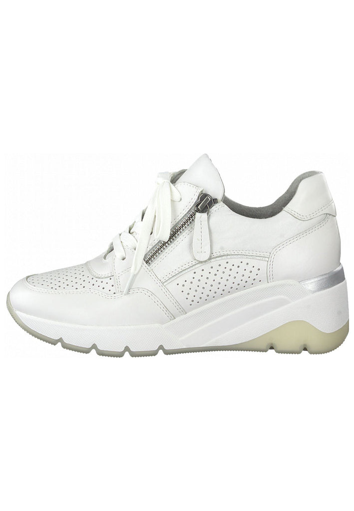 Jana Sneaker Leder/Synthetik Weiß - surf4shoes