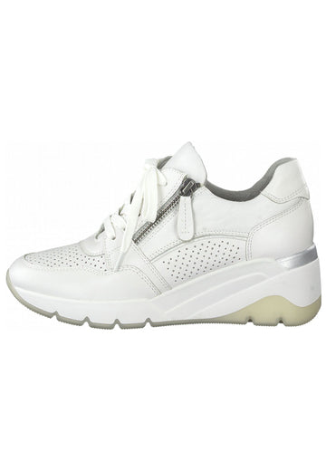 Jana Sneaker Leder/Synthetik Weiß - surf4shoes