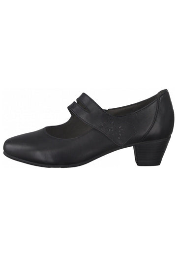 Jana Pumps Leder/Synthetik Schwarz - surf4shoes
