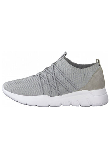 Jana Sneaker Leder/Textil Grau - surf4shoes