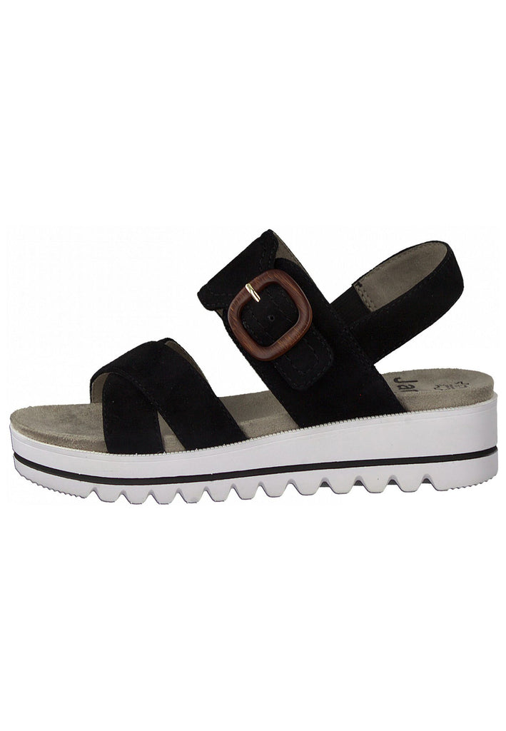 Jana Sandalen Leder Schwarz - surf4shoes