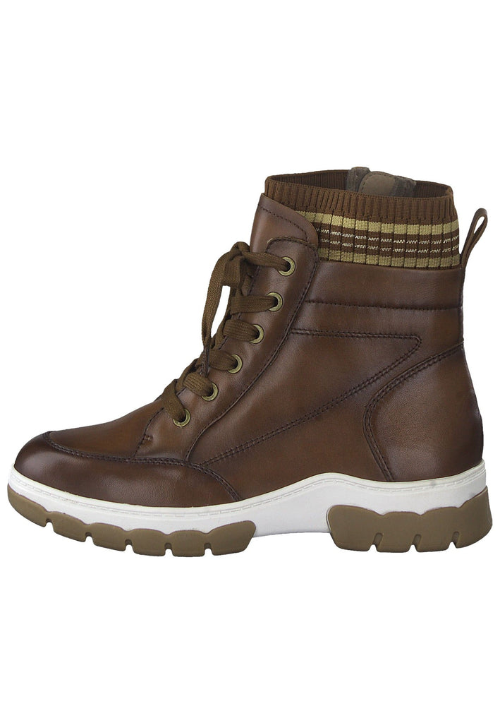 Jana Stiefelette Leder/Textil Cognac - surf4shoes