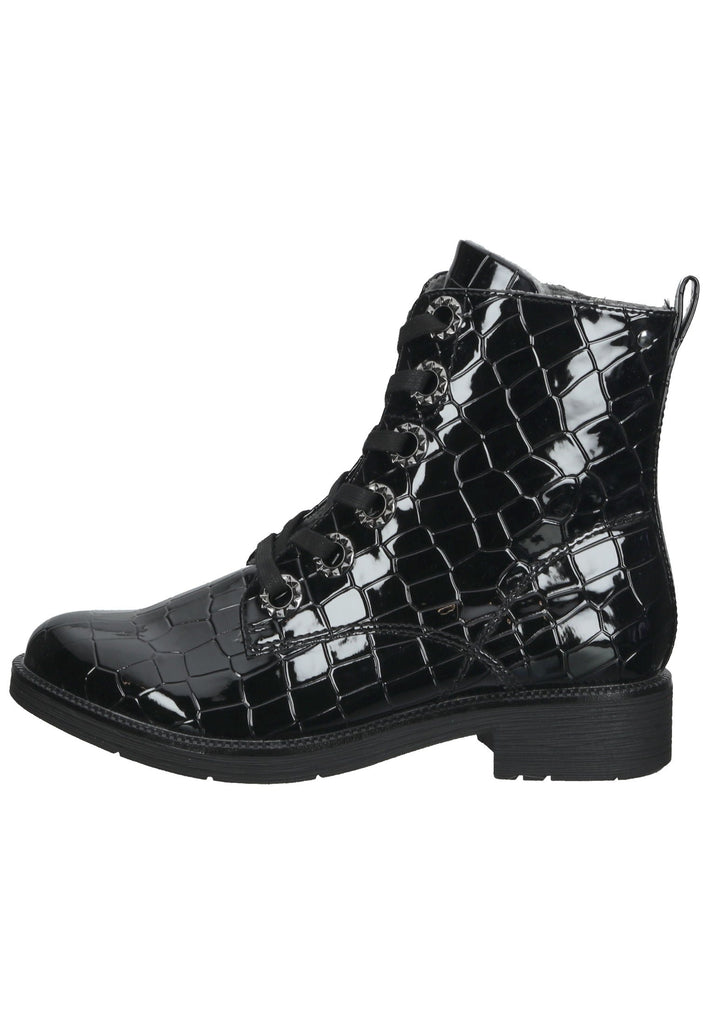 Jana Stiefelette Leder Schwarz - surf4shoes