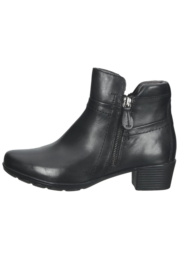 Jana Stiefelette Leder Schwarz - surf4shoes