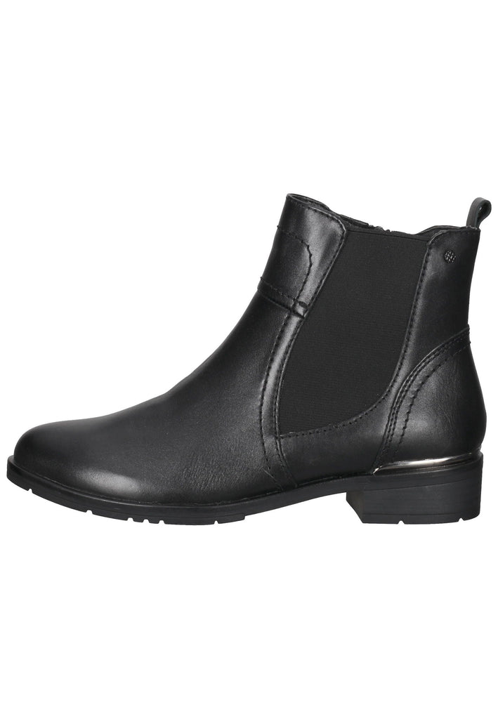 Jana Stiefelette Leder Schwarz - surf4shoes