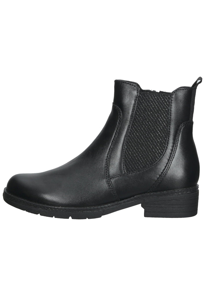 Jana Stiefelette Leder Schwarz - surf4shoes