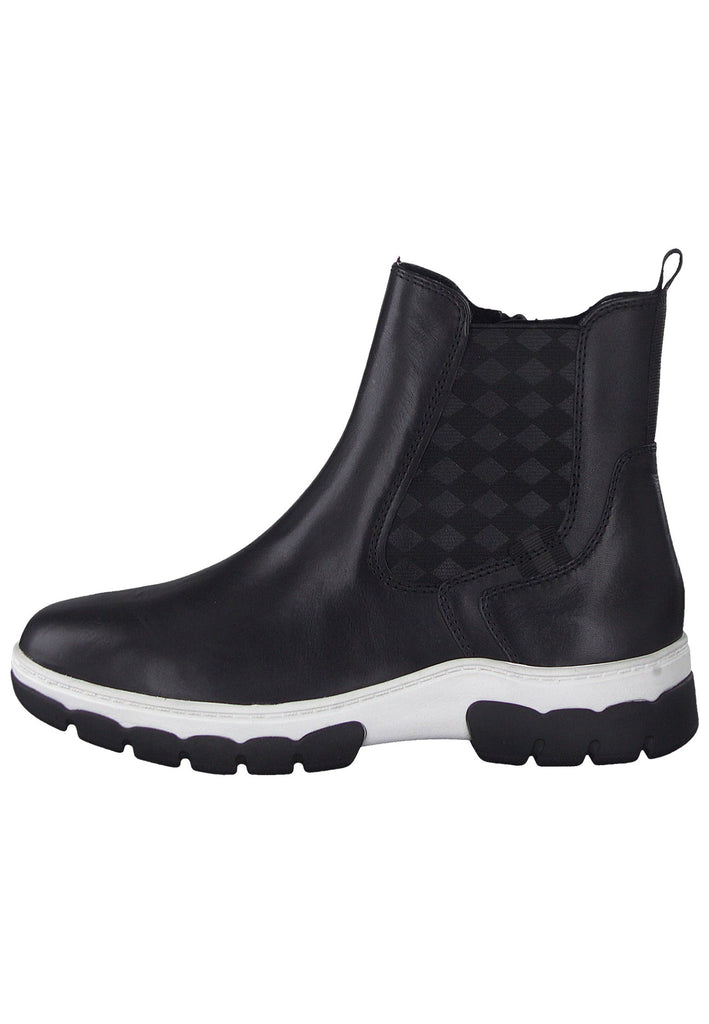 Jana Stiefelette Leder Schwarz - surf4shoes