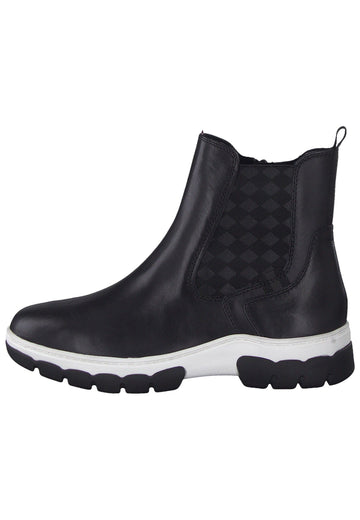 Jana Stiefelette Leder Schwarz - surf4shoes