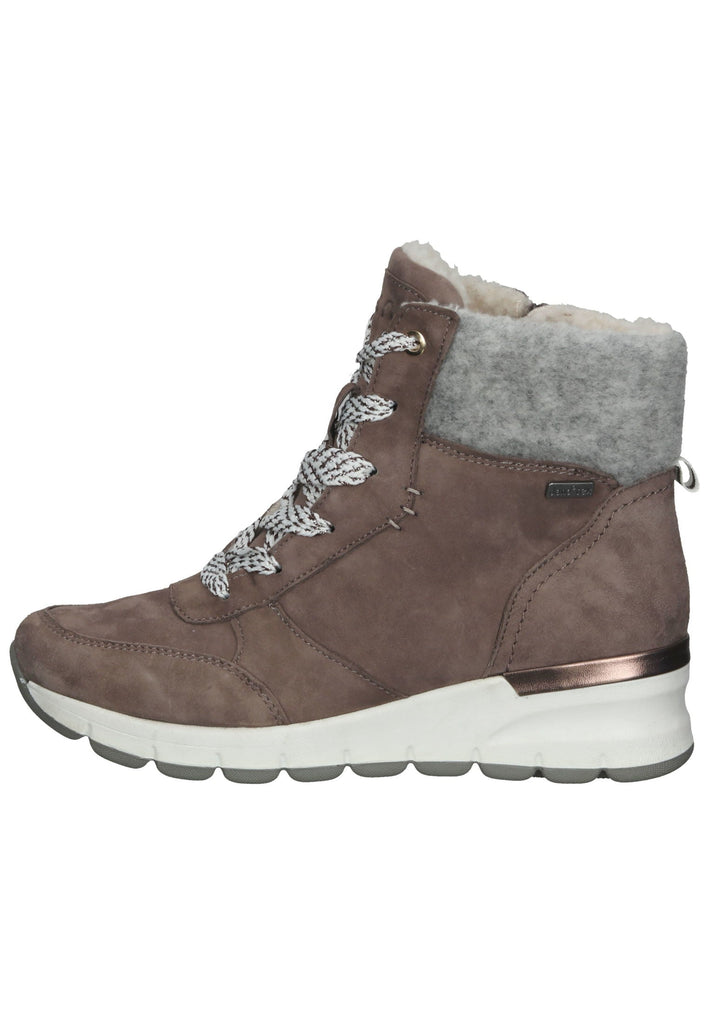Jana Stiefelette Leder/Textil Old Rose Warmfutter - surf4shoes