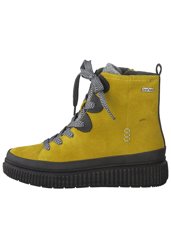 Jana Sneaker Leder/Textil Gelb - surf4shoes