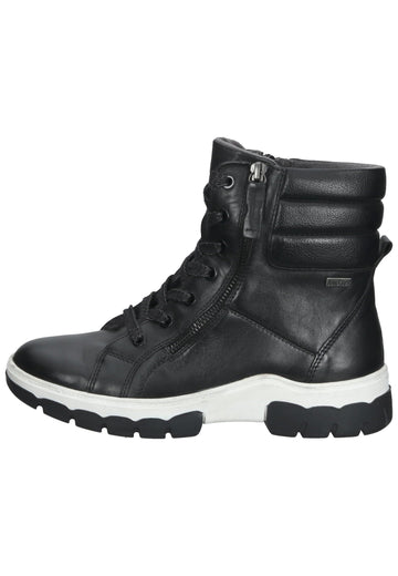 Jana Stiefelette Leder Schwarz - surf4shoes
