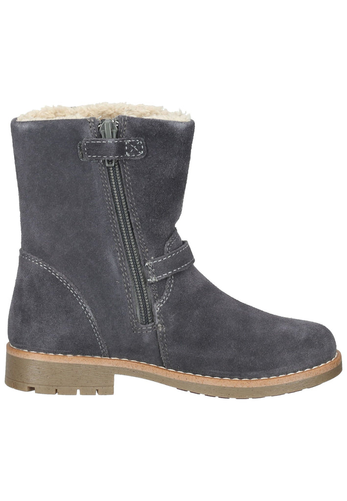 Lurchi Stiefelette Veloursleder Charcoal Warmfutter - surf4shoes