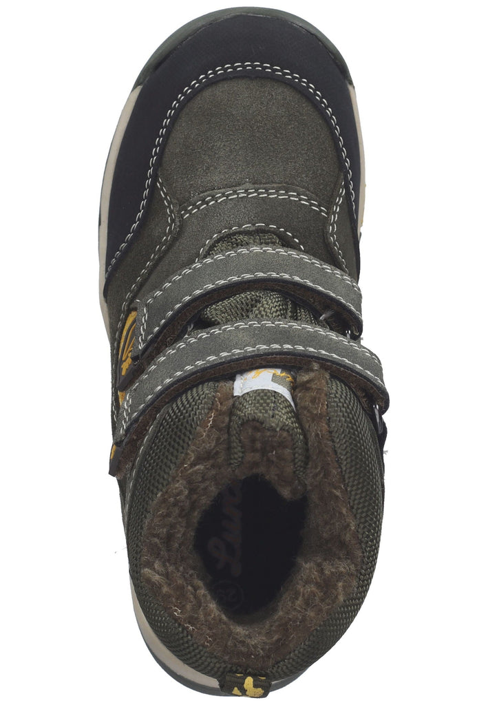 Lurchi Stiefelette Veloursleder Olive Warmfutter - surf4shoes