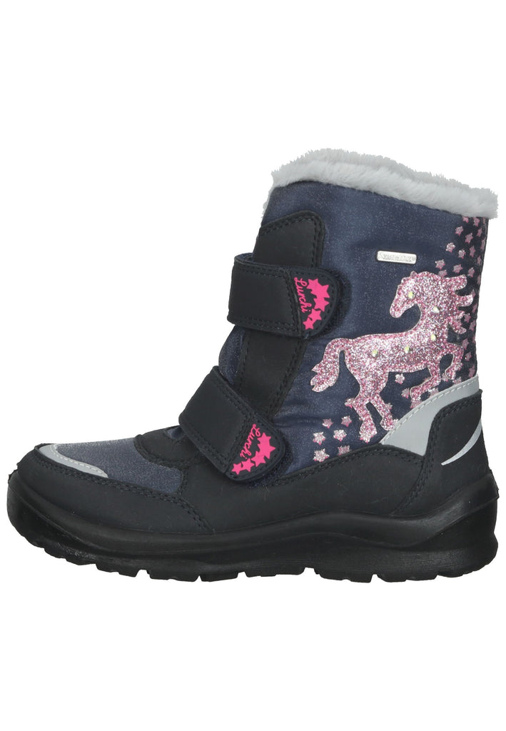 Lurchi Stiefel Lederimitat Dunkel Grau Warmfutter - surf4shoes