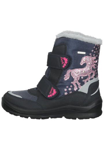 Lurchi Stiefel Lederimitat Dunkel Grau Warmfutter - surf4shoes