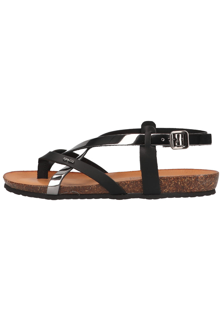 IGI&CO Sandalen Leder Schwarz/Silber - surf4shoes